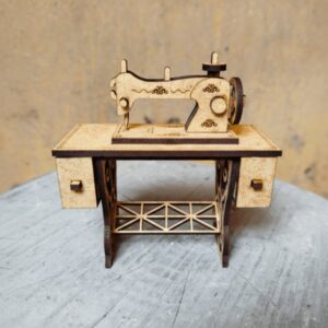 Miniatura Máquina de Costura Antiga em MDF – Decoração Vintage Corte a Laser