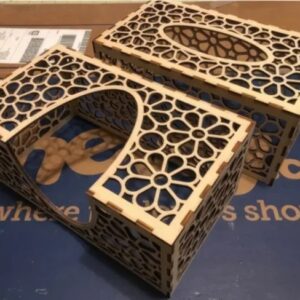 Porta-Lenços e Toalhas de Papel em MDF Vazado Floral