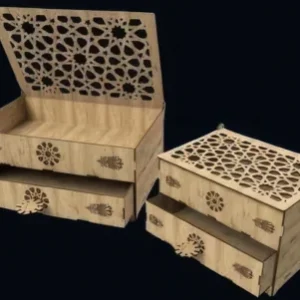 Caixa Porta-Joias MDF com Gaveta e Tampa Vazada: Organizador de Bijoux, Maquiagem e Presente!