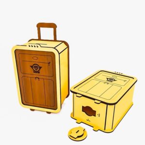 Cofre e Caixa Organizadora em MDF Mala de Viagem